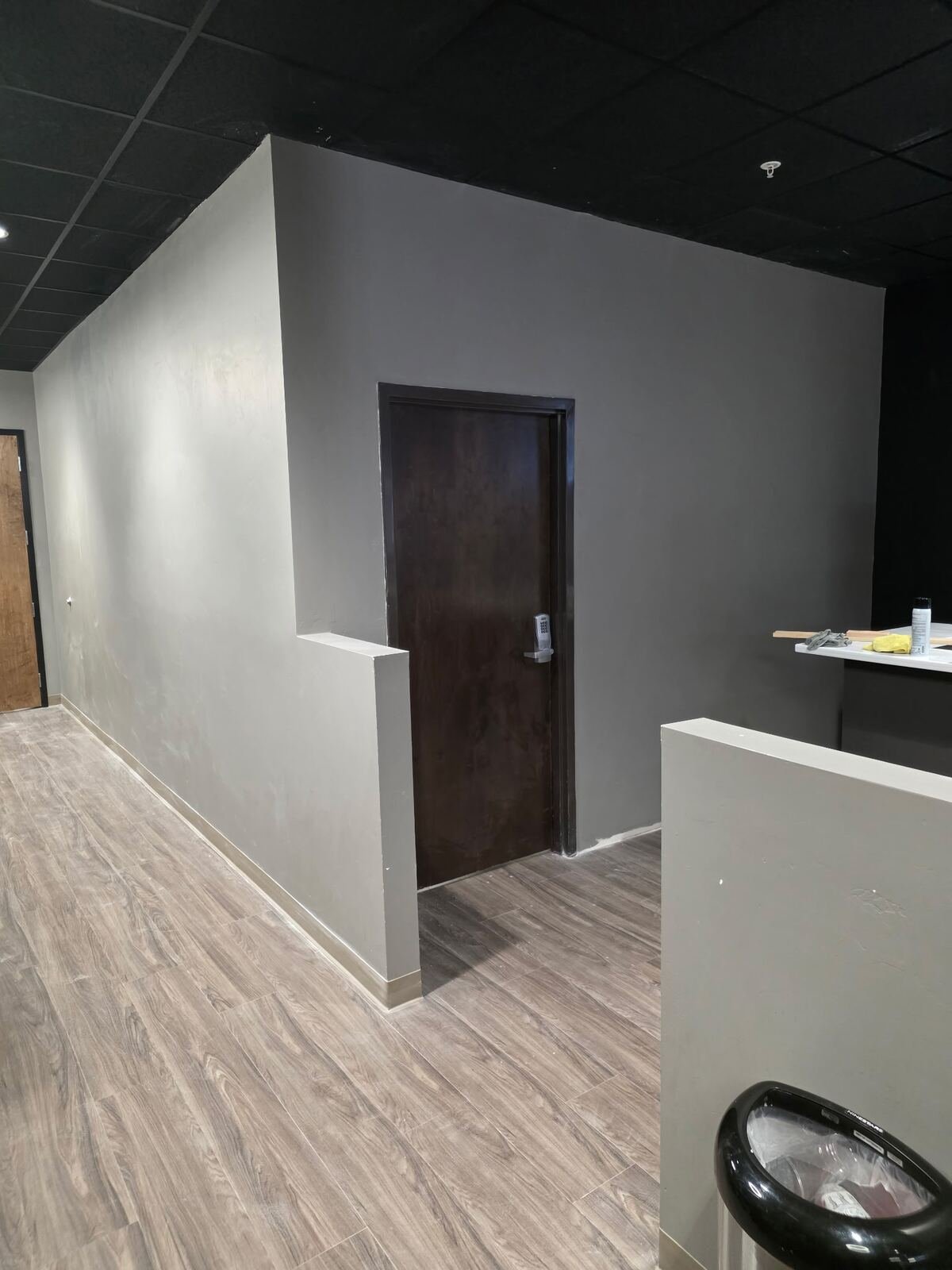 New interior wall and wood door finished and painted by Y-Not Handyman & Remodel